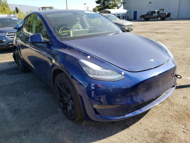 5YJYGAEEXMF201064 - 2021 TESLA MODEL Y BLUE photo 1