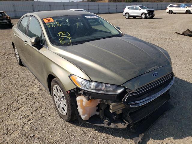 3FA6P0G78DR127518 - 2013 FORD FUSION S GREEN photo 1
