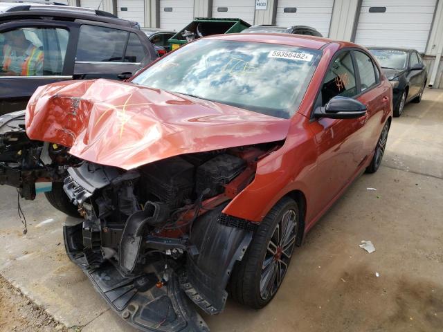 3KPF44AC1LE137703 - 2020 KIA FORTE GT ORANGE photo 2