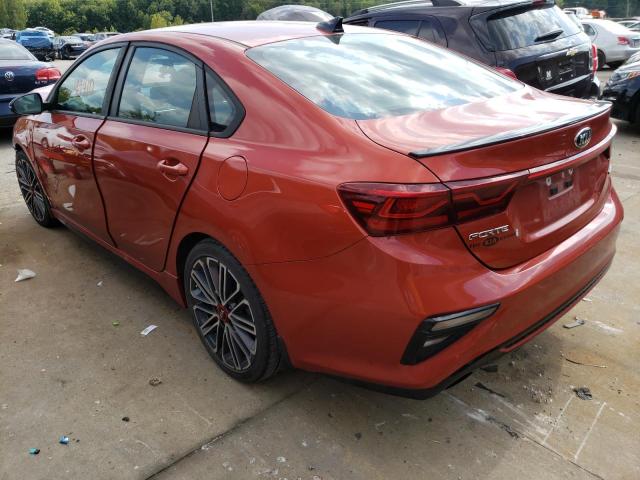 3KPF44AC1LE137703 - 2020 KIA FORTE GT ORANGE photo 3