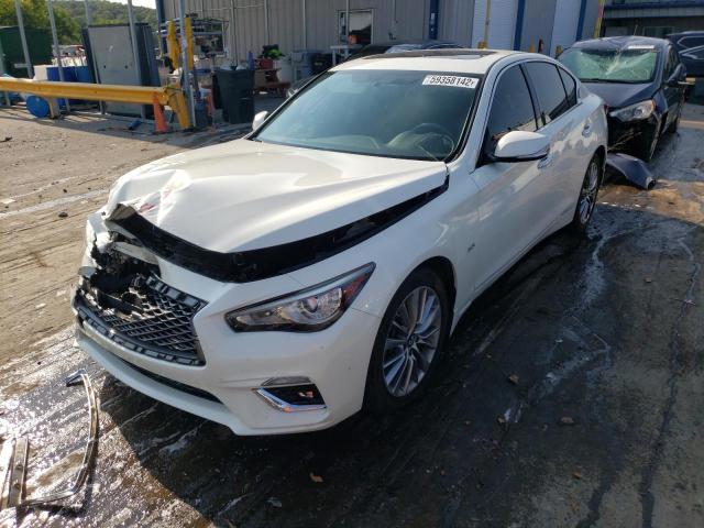 JN1EV7AR0JM612239 - 2018 INFINITI Q50 LUXE WHITE photo 2