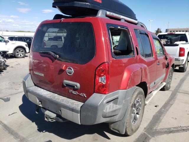 5N1AN0NW8EN806662 - 2014 NISSAN XTERRA X BURGUNDY photo 4