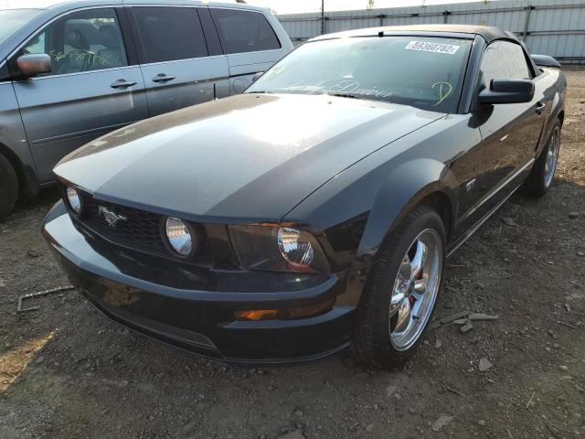 1ZVHT85H865151135 - 2006 FORD MUSTANG GT BLACK photo 2
