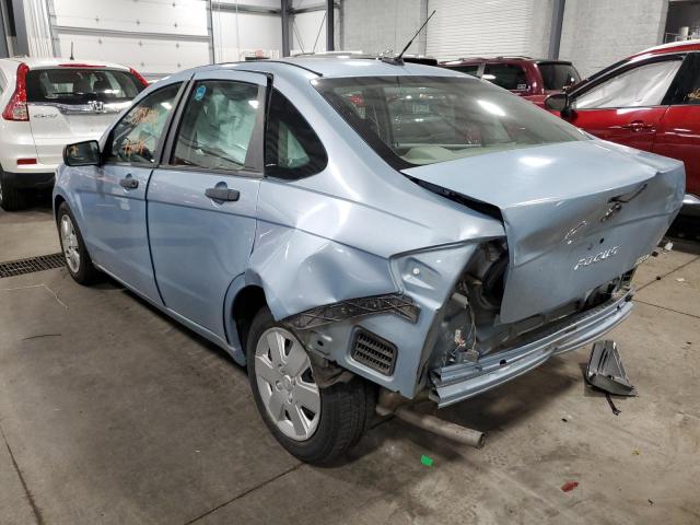 1FAHP34N18W192484 - 2008 FORD FOCUS S/SE BLUE photo 3