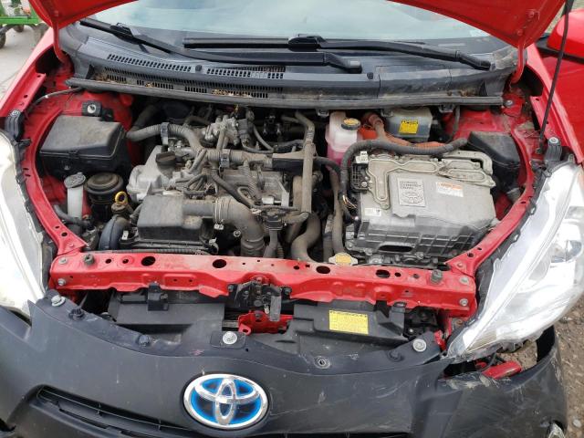 JTDKDTB31E1574419 - 2014 TOYOTA PRIUS C RED photo 7