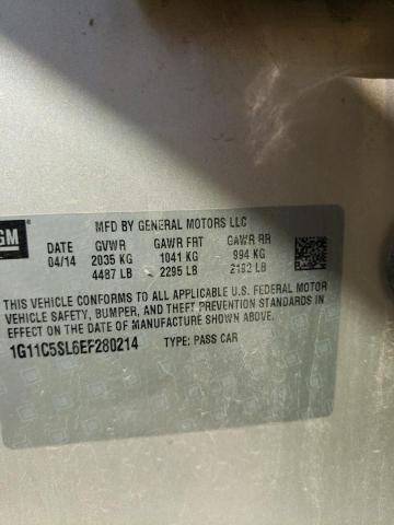 1G11C5SL6EF280214 - 2014 CHEVROLET MALIBU 1LT 金色 照片 10