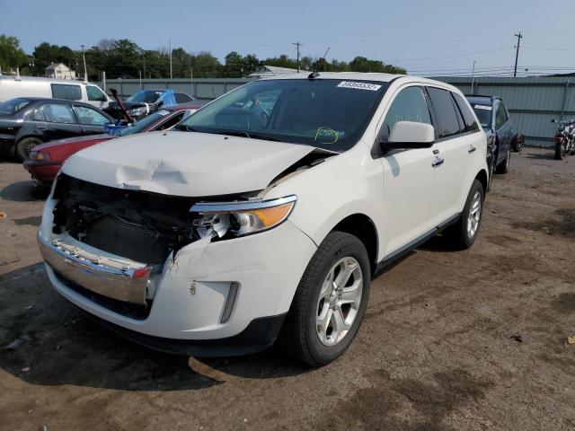 2FMDK4JC3BBA72139 - 2011 FORD EDGE SEL WHITE photo 2