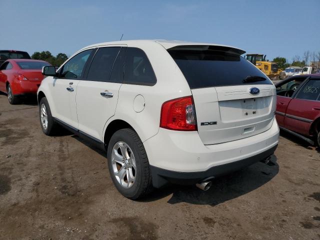 2FMDK4JC3BBA72139 - 2011 FORD EDGE SEL WHITE photo 3