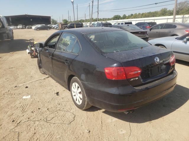 3VW2K7AJ4DM403482 - 2013 VOLKSWAGEN JETTA BASE BLACK photo 3