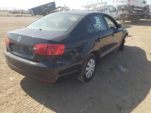 3VW2K7AJ4DM403482 - 2013 VOLKSWAGEN JETTA BASE BLACK photo 4