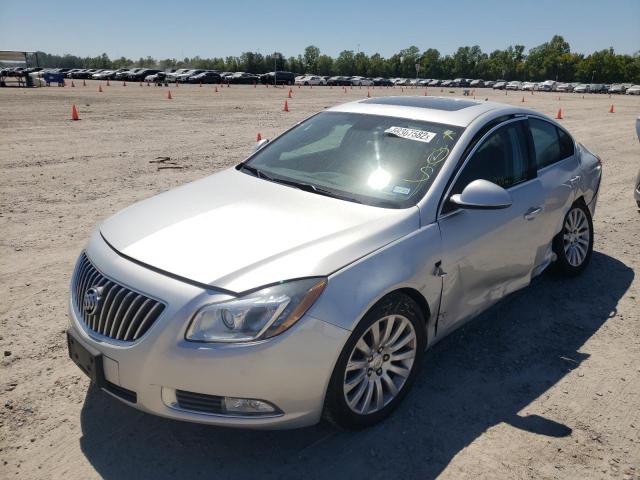 W04GY5GV9B1076572 - 2011 BUICK REGAL CXL SILVER photo 2