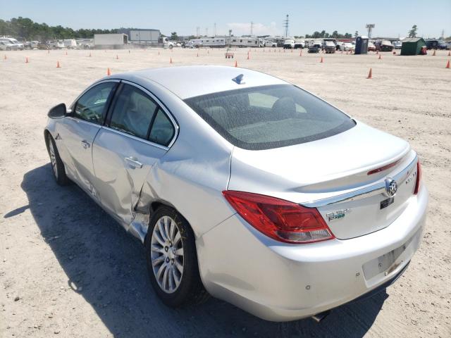 W04GY5GV9B1076572 - 2011 BUICK REGAL CXL SILVER photo 3