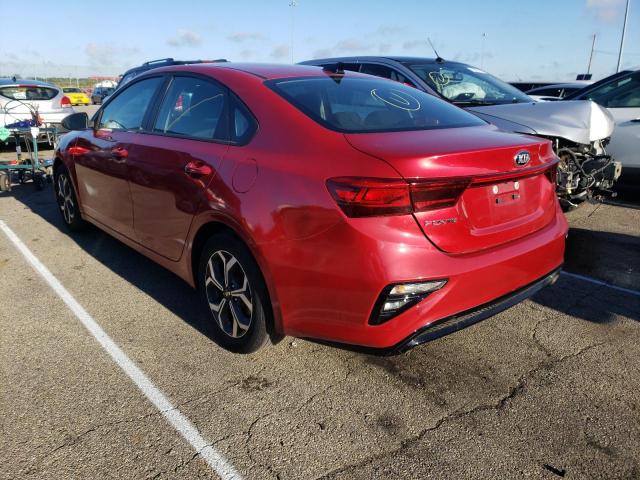 3KPF24AD2KE034450 - 2019 KIA FORTE FE წითელი ფოტო 3