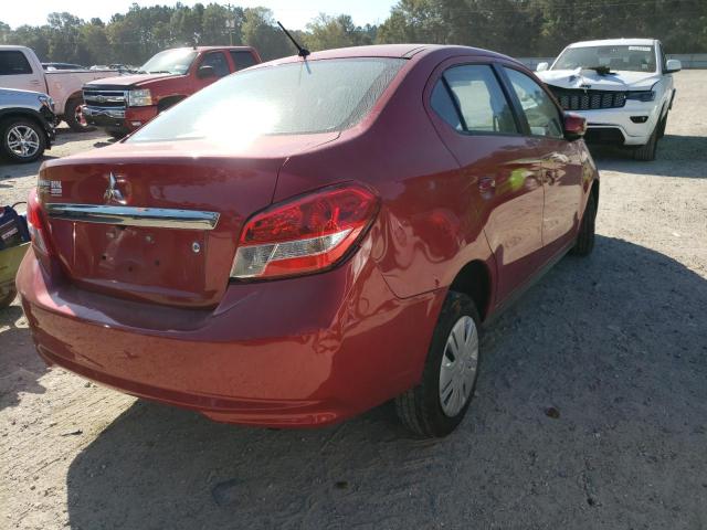 ML32F3FJ4LHF06371 - 2020 MITSUBISHI MIRAGE G4 MAROON photo 4