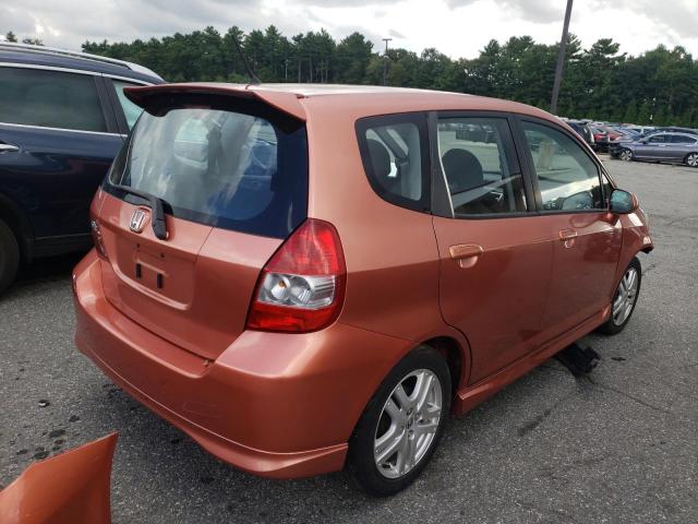 JHMGD38687S038179 - 2007 HONDA FIT S RED photo 4