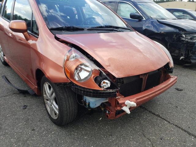 JHMGD38687S038179 - 2007 HONDA FIT S RED photo 9