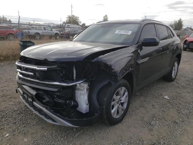 1V2AC2CA5LC200336 - 2020 VOLKSWAGEN ATLAS CROS Черный фото 2