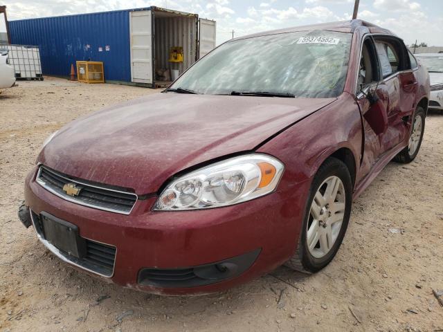 2G1WC57M691226545 - 2009 CHEVROLET IMPALA 2LT BURGUNDY photo 2