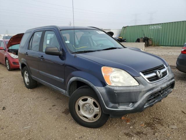 JHLRD68424C001793 - 2004 HONDA CR-V LX BLUE photo 1