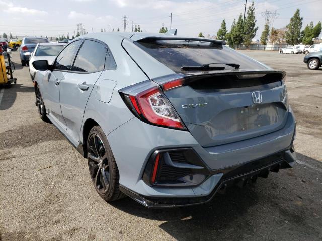 SHHFK7H42MU419977 - 2021 HONDA CIVIC SPOR BLUE photo 3
