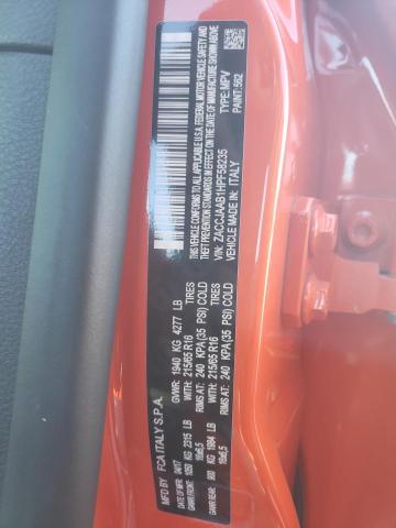 ZACCJAAB1HPF58235 - 2017 JEEP RENEGADE S ORANGE photo 10