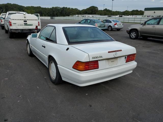 WDBFA66E1NF050583 - 1992 MERCEDES-BENZ 500SL WHITE photo 3