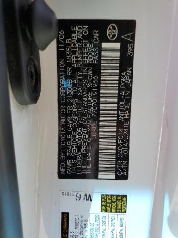 JTKDE177070191966 - 2007 TOYOTA SCION TC 白色 照片 10