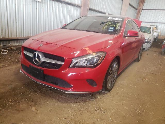 WDDSJ4GBXJN652218 - 2018 MERCEDES-BENZ CLA 250 4M BURGUNDY photo 2