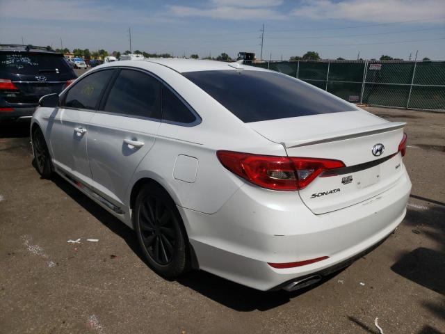 5NPE34AF4FH201578 - 2015 HYUNDAI SONATA SPO WHITE photo 3