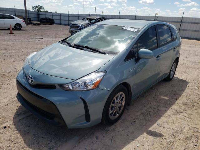 JTDZN3EU5GJ054095 - 2016 TOYOTA PRIUS V TEAL photo 2