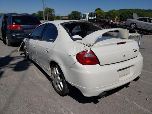 1B3AS66S95D237937 - 2005 DODGE NEON SRT-4 WHITE photo 3