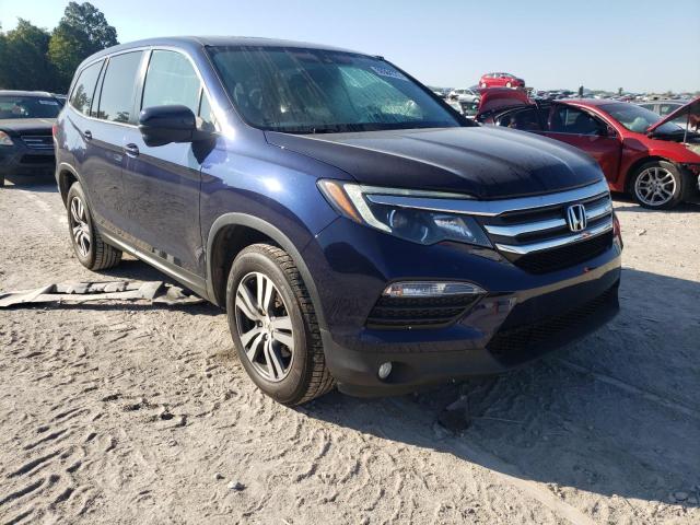 5FNYF5H72GB059238 - 2016 HONDA PILOT EXLN BLUE photo 1