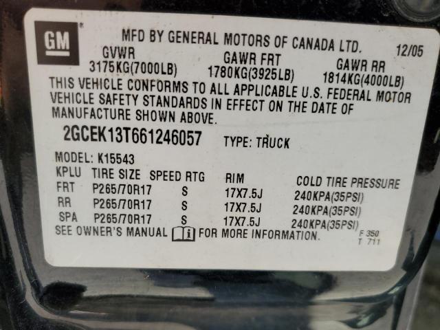 2GCEK13T661246057 - 2006 CHEVROLET SILVRDO LS BLACK photo 10