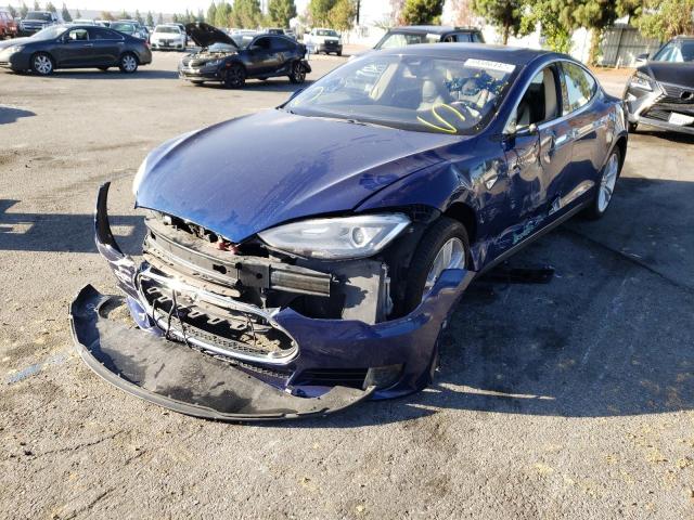 5YJSA1E19FF103070 - 2015 TESLA MODEL S Կապույտ լուսանկար 2