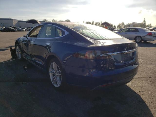 5YJSA1E19FF103070 - 2015 TESLA MODEL S Կապույտ լուսանկար 3