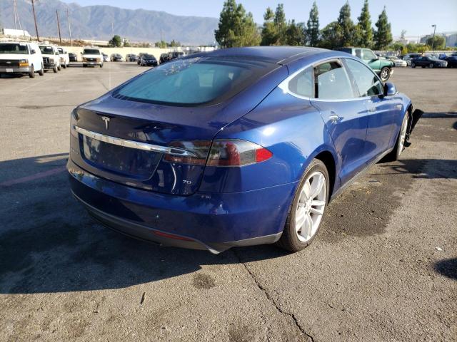 5YJSA1E19FF103070 - 2015 TESLA MODEL S Կապույտ լուսանկար 4