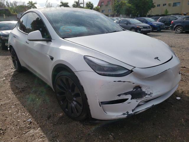 5YJYGDEF9MF197065 - 2021 TESLA MODEL Y أبيض صورة 1