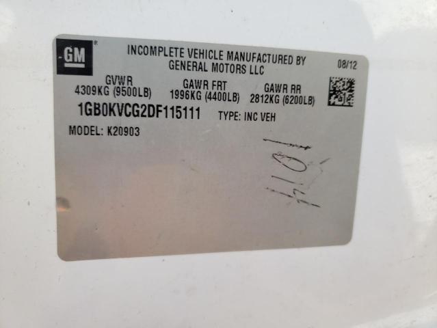 1GB0KVCG2DF115111 - 2013 CHEVROLET 2500 WHITE photo 10