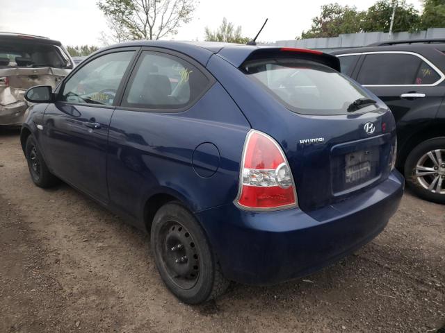 KMHCN35C18U058055 - 2008 HYUNDAI ACCENT BAS BLUE photo 3