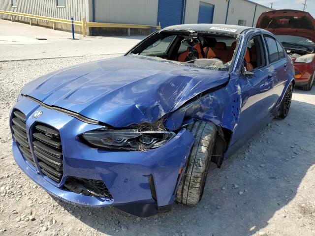 WBS33AY08NFL85884 - 2022 BMW M3 COMPETI BLUE photo 2