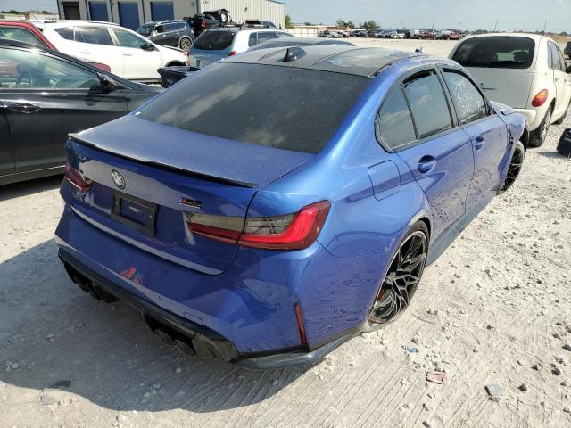 WBS33AY08NFL85884 - 2022 BMW M3 COMPETI BLUE photo 4