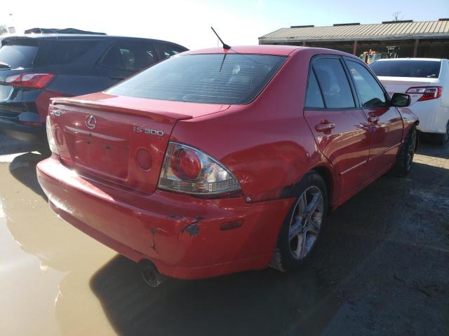 JTHBD192230068357 - 2003 LEXUS IS 300 RED photo 4