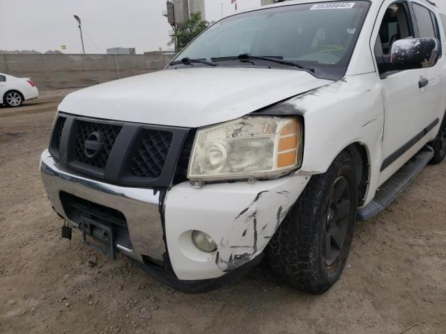 5N1AA08A55N709348 - 2005 NISSAN ARMADA SE WHITE photo 9