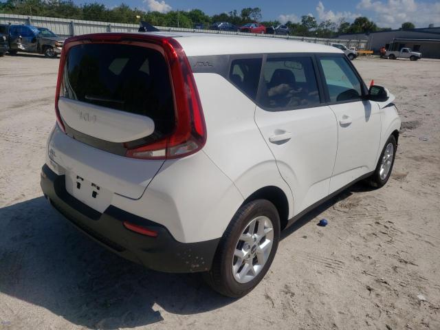 KNDJ23AU9N7162192 - 2022 KIA SOUL LX WHITE photo 4