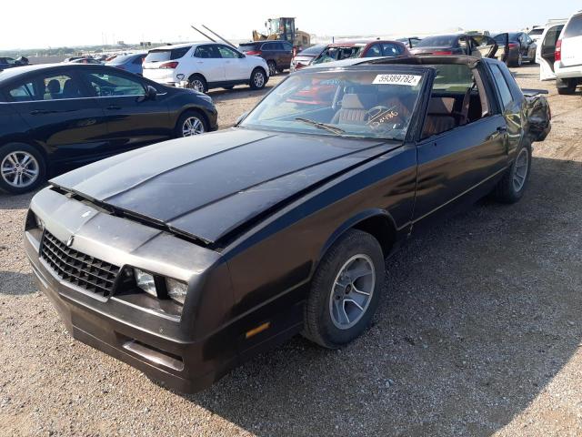 1G1GZ11GXHP124486 - 1987 CHEVROLET MONTECARLO BLACK photo 2