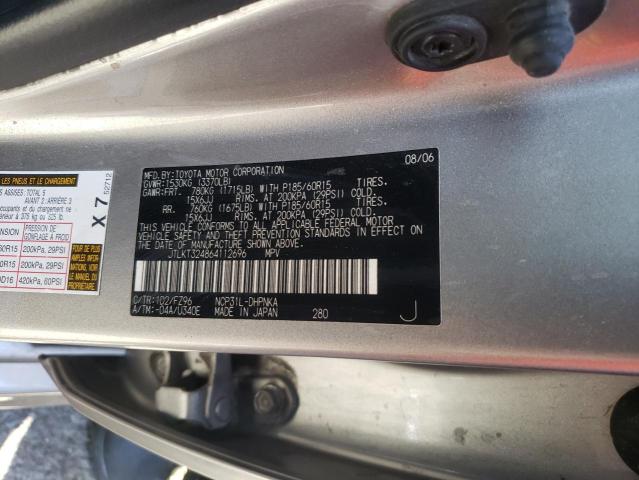 JTLKT324864112696 - 2006 TOYOTA SCION XB გრაფიტი ფოტო 10