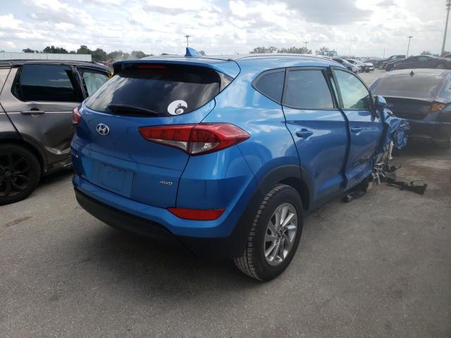 KM8J3CA49JU718179 - 2018 HYUNDAI TUCSON SEL BLUE photo 4