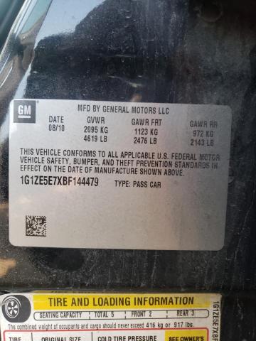 1G1ZE5E7XBF144479 - 2011 CHEVROLET MALIBU LTZ შავი ფოტო 10