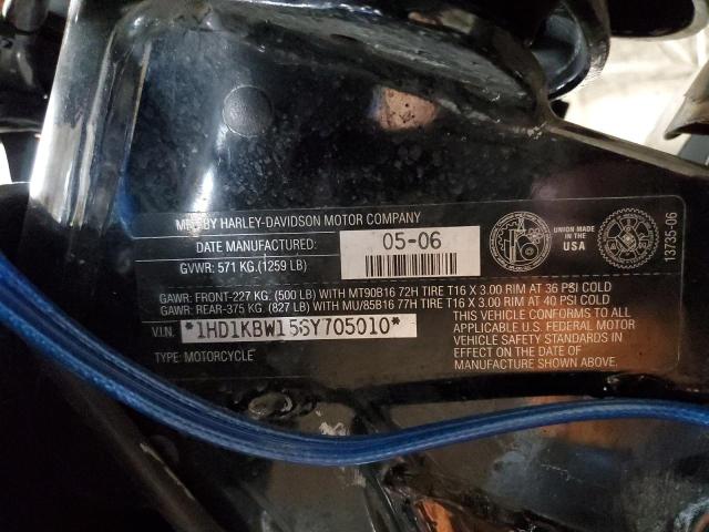 1HD1KBW156Y705010 - 2006 HARLEY-DAVIDSON FLHXI GRAY photo 10