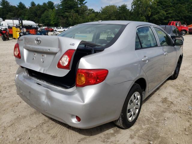 2T1BU40E59C066529 - 2009 TOYOTA COROLLA BA SILVER photo 4